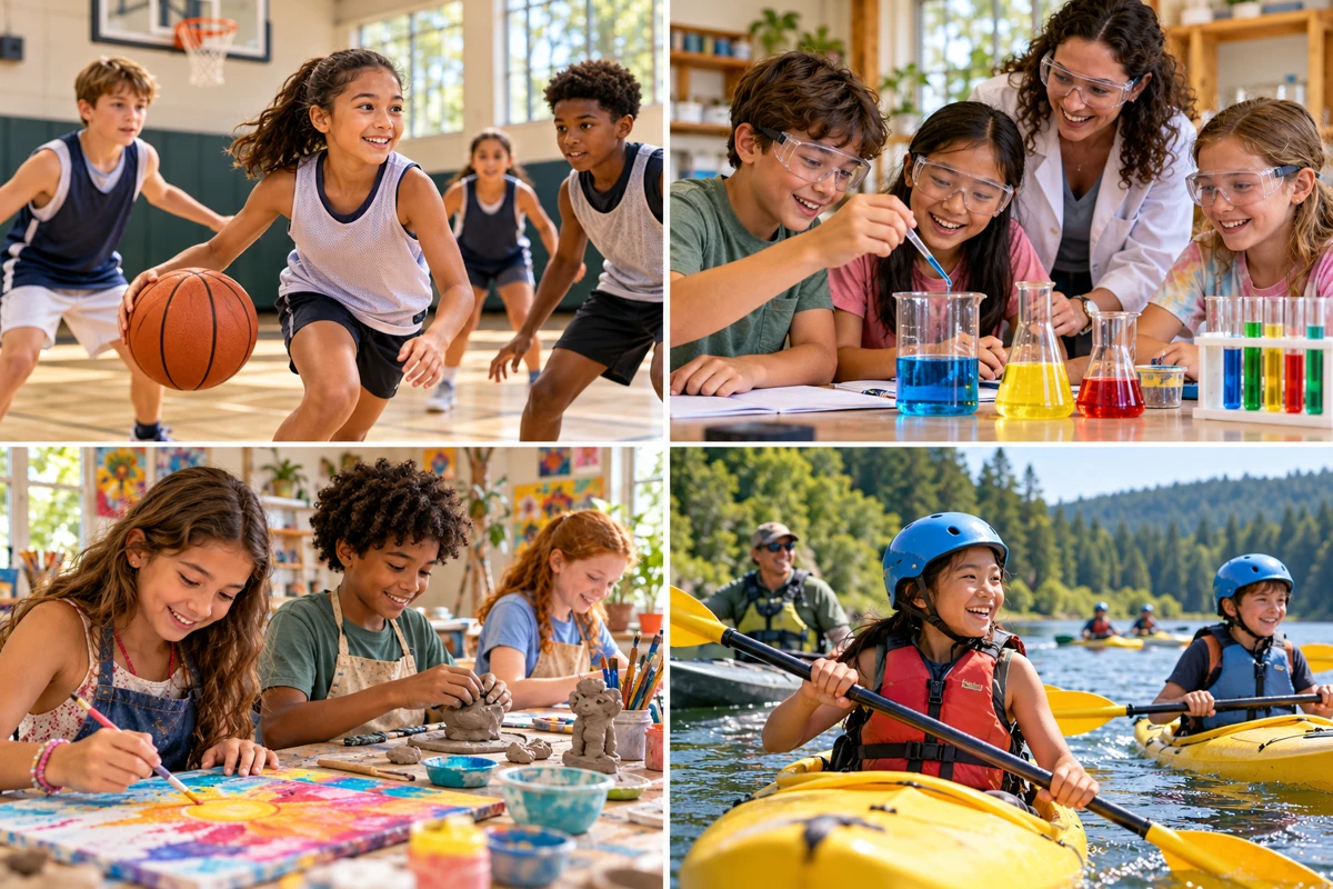 A variety of camp activities